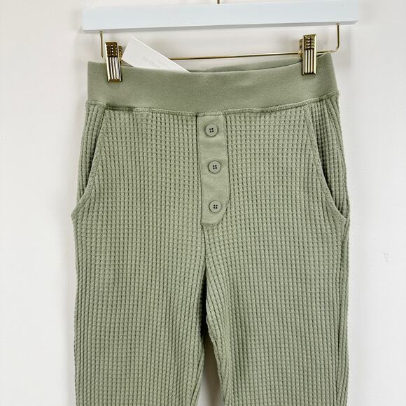 Jonathan Simkhai Matching Set Waffle Knit Loungewear Athleisure Green XS NWT - Picture 6 of 16